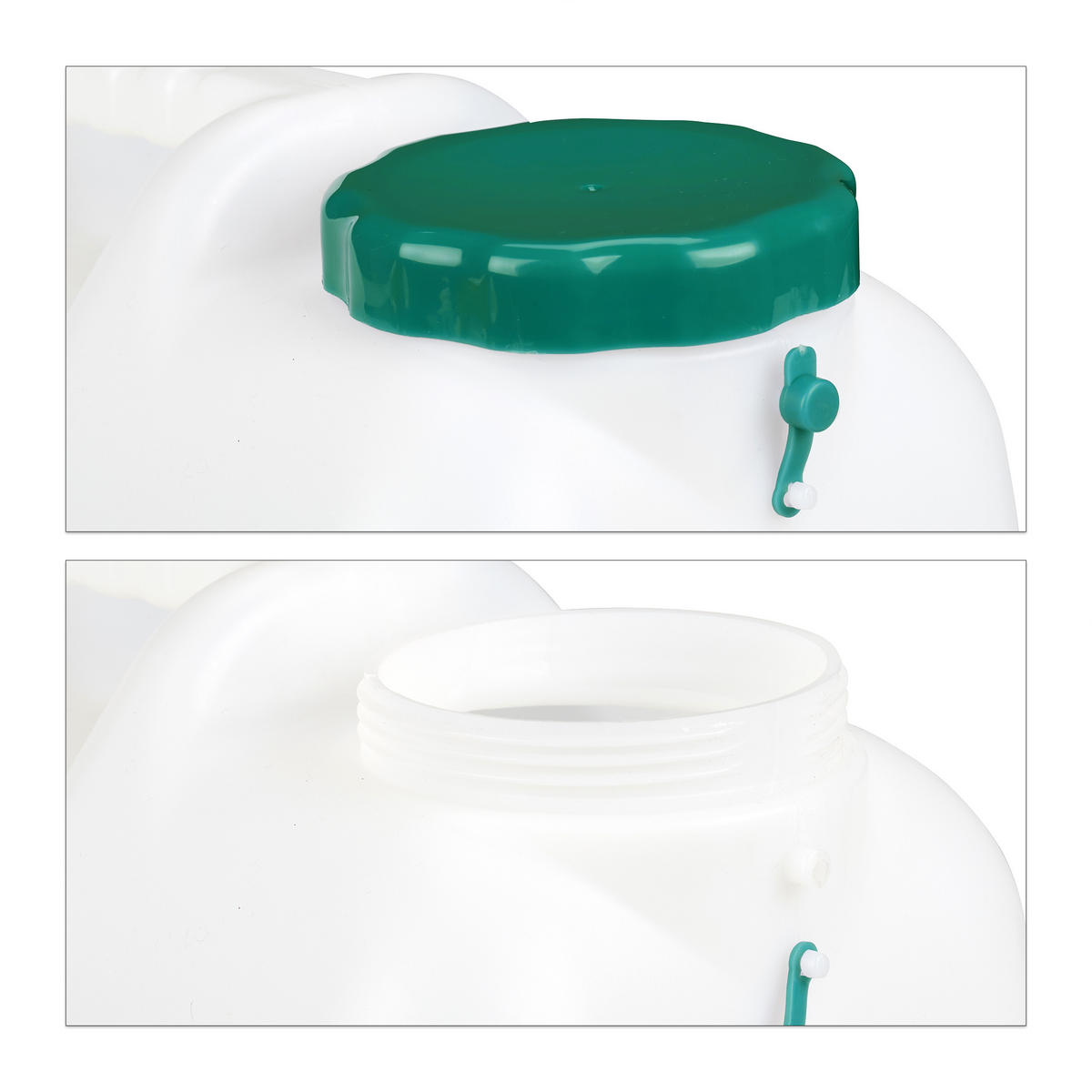 WASSERKANISTER - Weiß, Kunststoff (20L) - Relaxdays