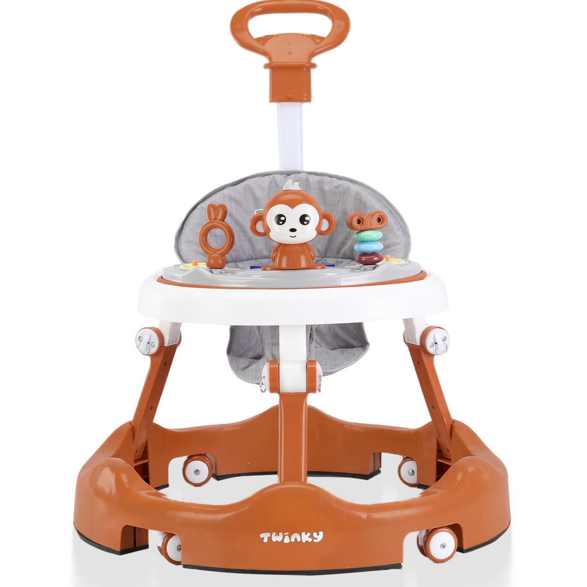 LAUFLERNWAGEN mit Spielset & Bodenmatte Braun - Braun, Kunststoff (70/70cm) - Twinky