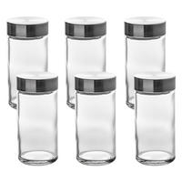 GEWÜRZDOSEN Set 6-tlg., Gewürzspender für Gewürzregal, Glas, je 80 ml - Transparent, Glas (4.5/4.5/9.5cm) - 5five Simply Smart