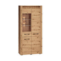 VITRINE – 92 cm – Artis – Eiche Artisan - Eiche Artisan, Holzwerkstoff (92/200/40cm) - hi-markt