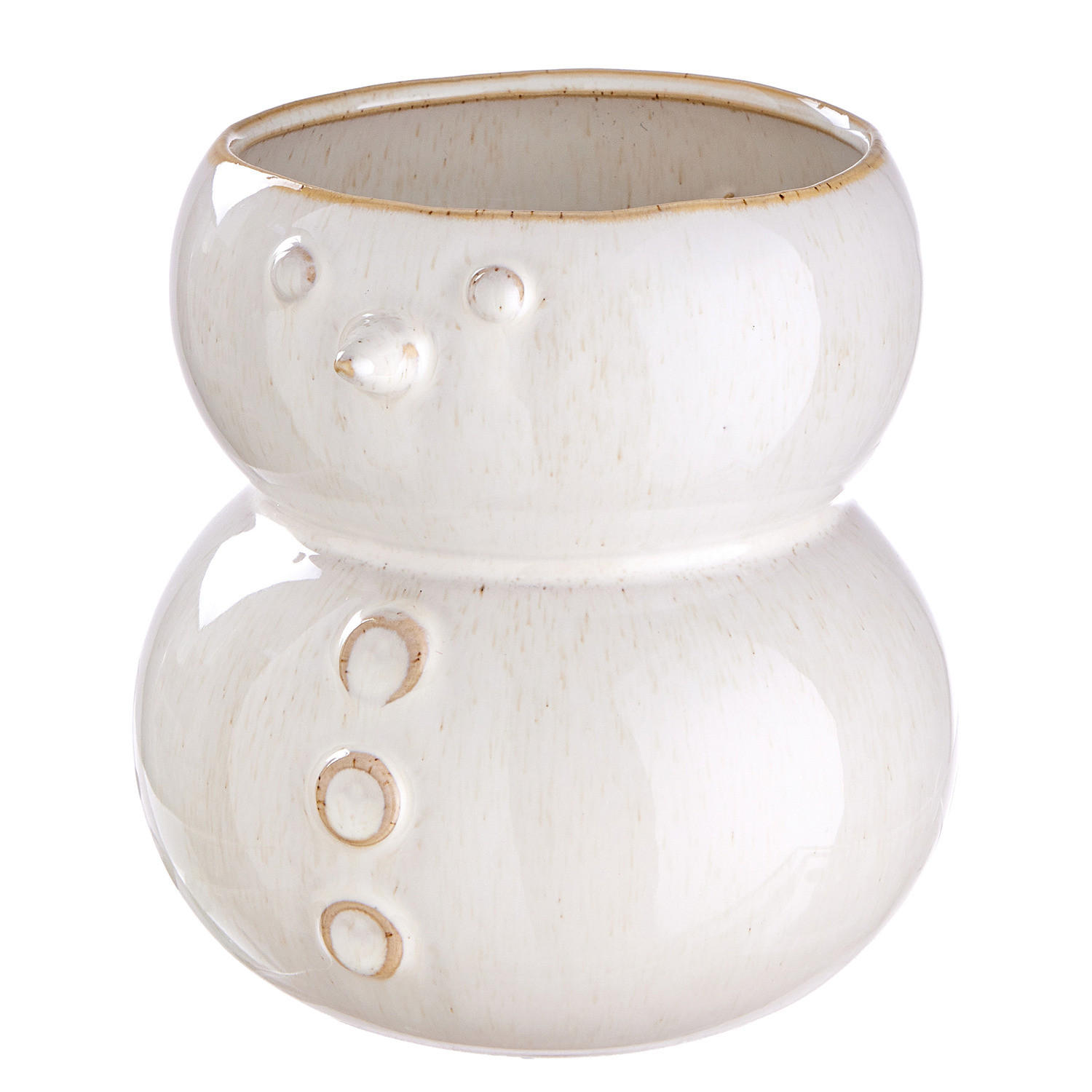 VASE Snowman - Weiß, Keramik (16cm) - Butlers
