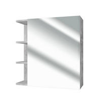 BADSPIEGELSCHRANK Fynn Beton 62 x 64 cm - Schieferfarben/Grau, Holzwerkstoff (62/64/20.8cm) - Vicco