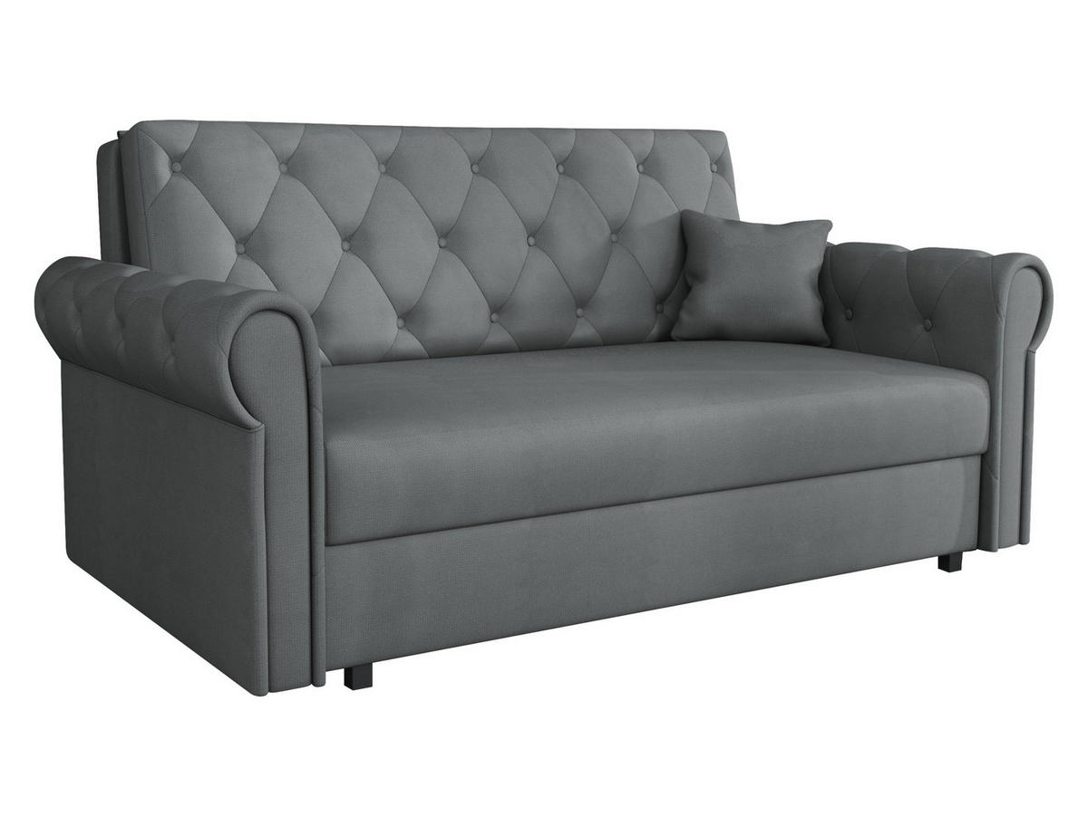 SCHLAFSOFA Viva Roma III - Schwarz/Graphitfarben, Holz/Textil (168/85/98cm) - MIRJAN24