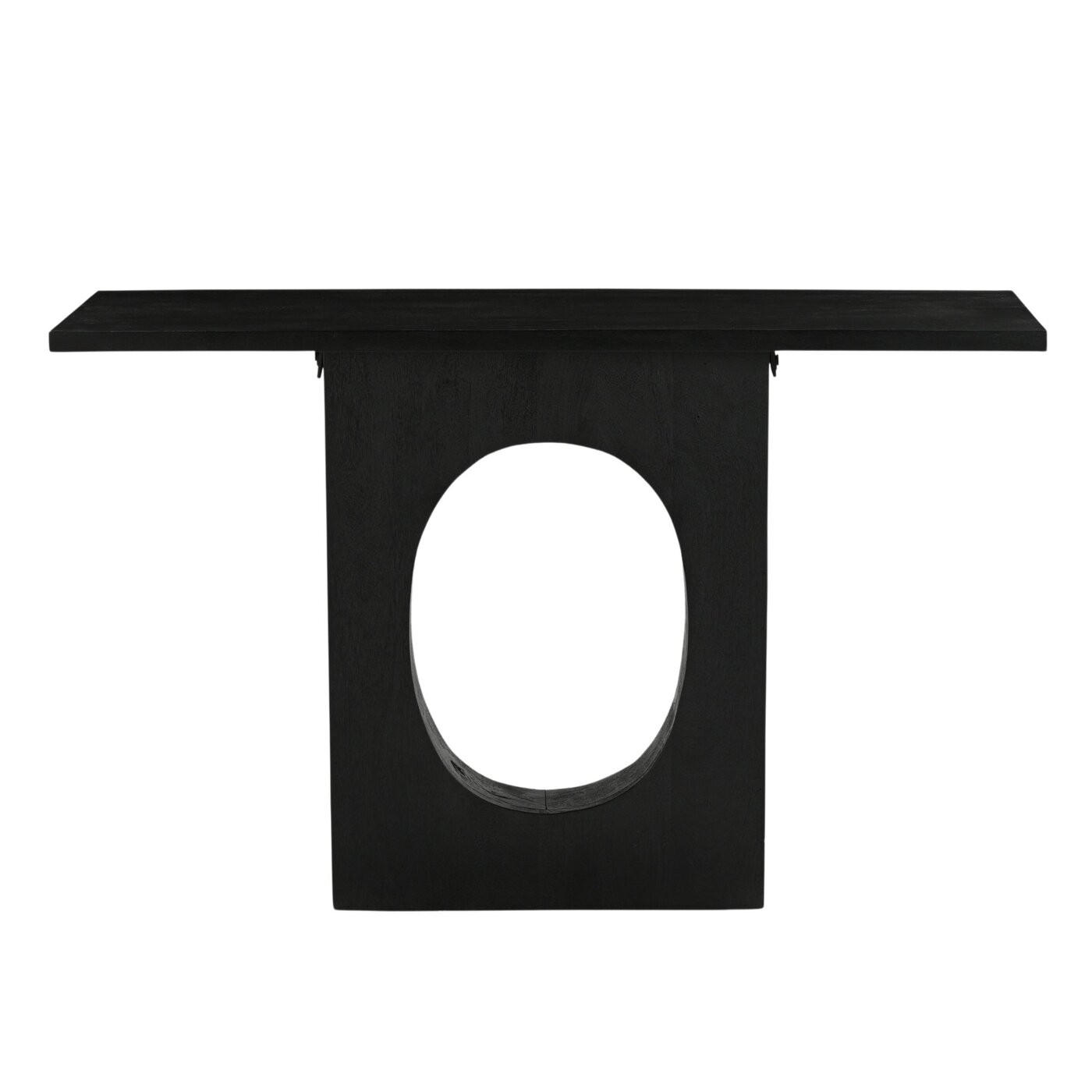 KONSOLENTISCH aus Mangoholz 120cm, schwarz - Schwarz, Holz (35/120/77cm) - Giga Meubel