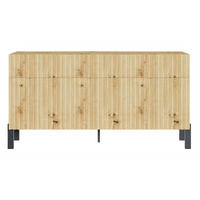 SIDEBOARD Telire 3-türig Artisan Eiche-Optik, 154 cm - Eichefarben/Beige, Holzwerkstoff/Metall (154/80.4/34cm) - Selsey