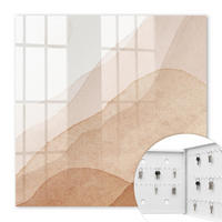SCHLÜSSELBOX Weiß 30x30 cm – Türöffnung nach rechts - Beige Landschaften - Beige, Metall (30/30/5cm) - TULUP