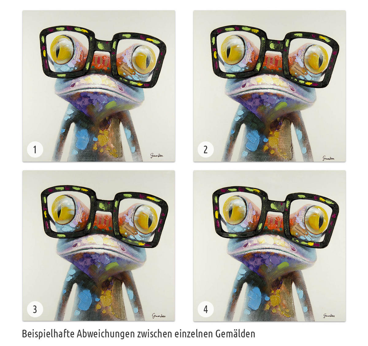 ÖLGEMÄLDE 80/80 cm - Multicolor, Holz/Textil (1.6/80cm) - KUNSTLOFT