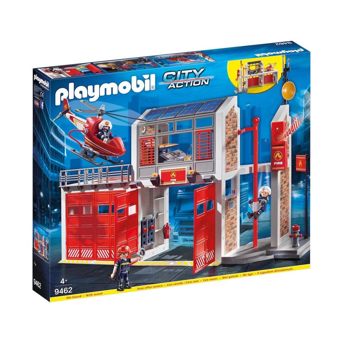 SPIELSET Feuerwache mit Hubschrauber 1218 - Gelb, Kunststoff (50/9/59cm) - Playmobil