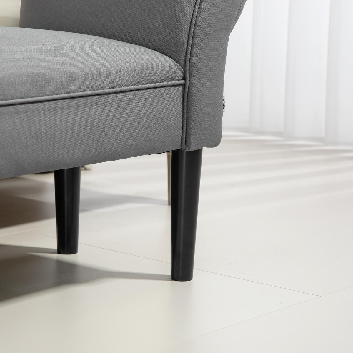 BETTBANK, Polsterbank, Sitzbank, Flurbank für Schlafzimmer, bis 130 kg Grau - Dunkelgrau, Kunststoff (36/51/102cm) - HOMCOM