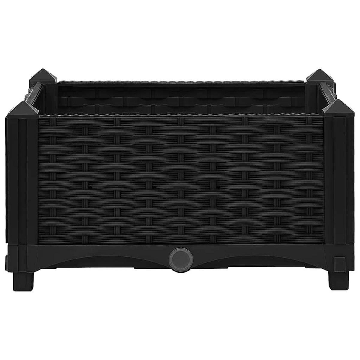 HOCHBEET 40x40x23 cm Polypropylen - Schwarz, Kunststoff (40/23/40cm)