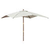 SONNENSCHIRM mit Holzmast Sandfarben 300x300x273 cm - Weiß, Textil (300/300cm) - furnicato