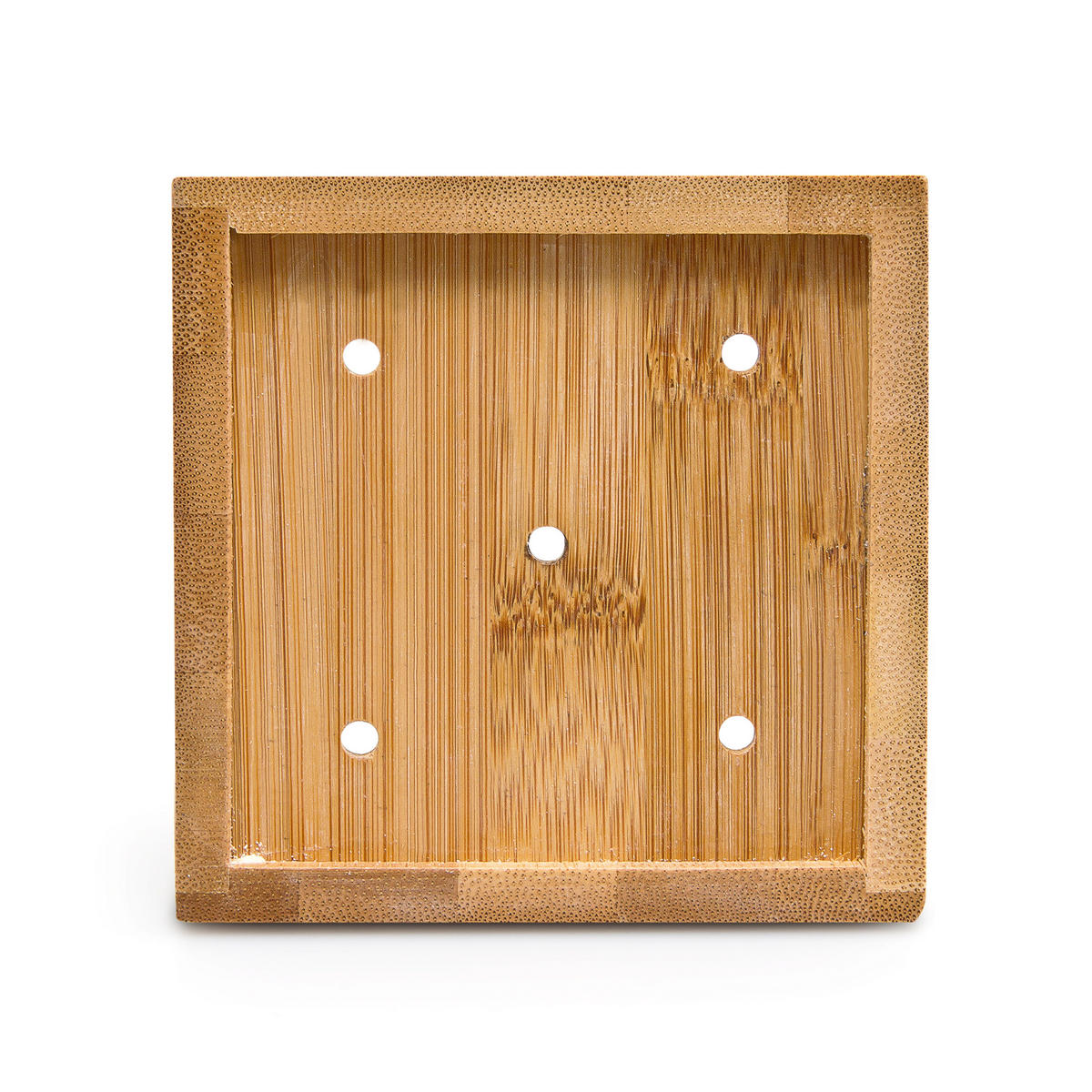 KOCHLÖFFELSET Natur Bambus 5-tlg. mit Halter - Hellbraun, Holz - Relaxdays