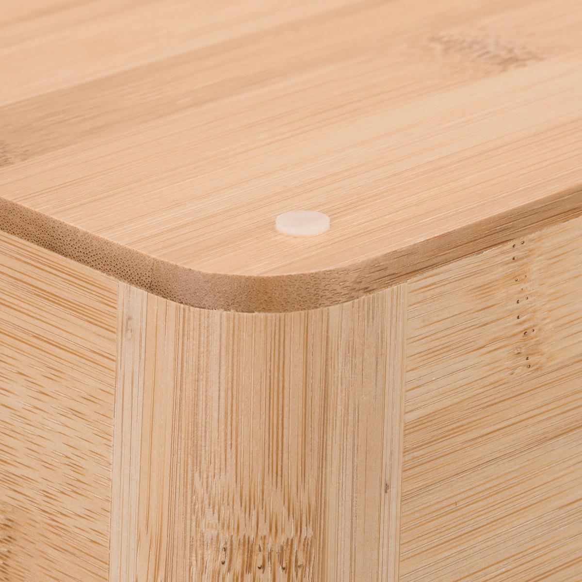 KABELBOX Natur Bambus für 2 Steckdosenleisten - Hellbraun, Holz/Textil (16/44/16.5cm) - Relaxdays