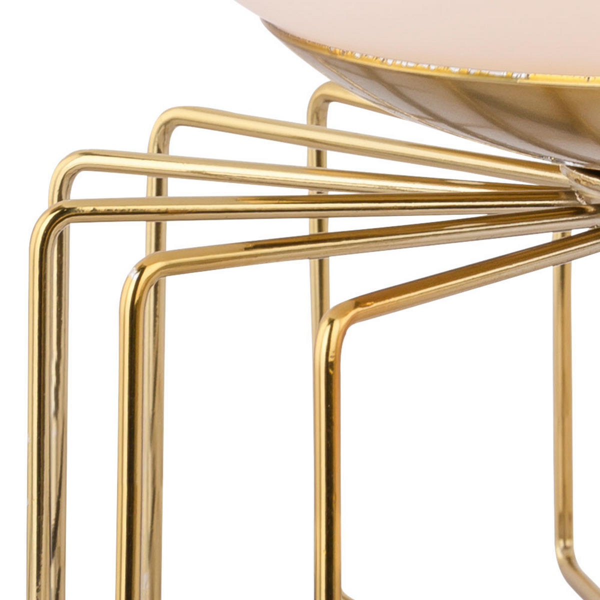 TISCHLEUCHTE BALU Metall Weiß - Weiß, Glas (15/15/20.3cm) - Globo Lighting