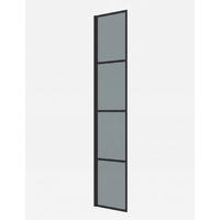 DUSCHWAND Essos - 40 x 200 cm - Schwarz - Walk-In Duschabtrennung aus Rauchglas - Anthrazit/Schwarz, Glas (40/200cm) - Badplaats