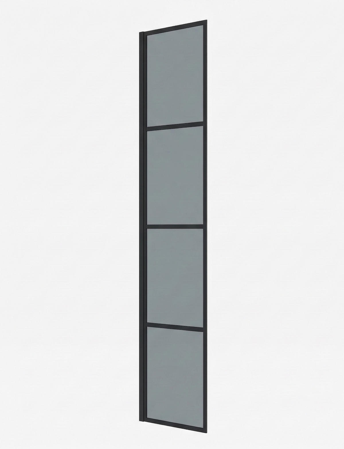 DUSCHWAND Essos - 40 x 200 cm - Schwarz - Walk-In Duschabtrennung aus Rauchglas - Anthrazit/Schwarz, Glas (40/200cm) - Badplaats