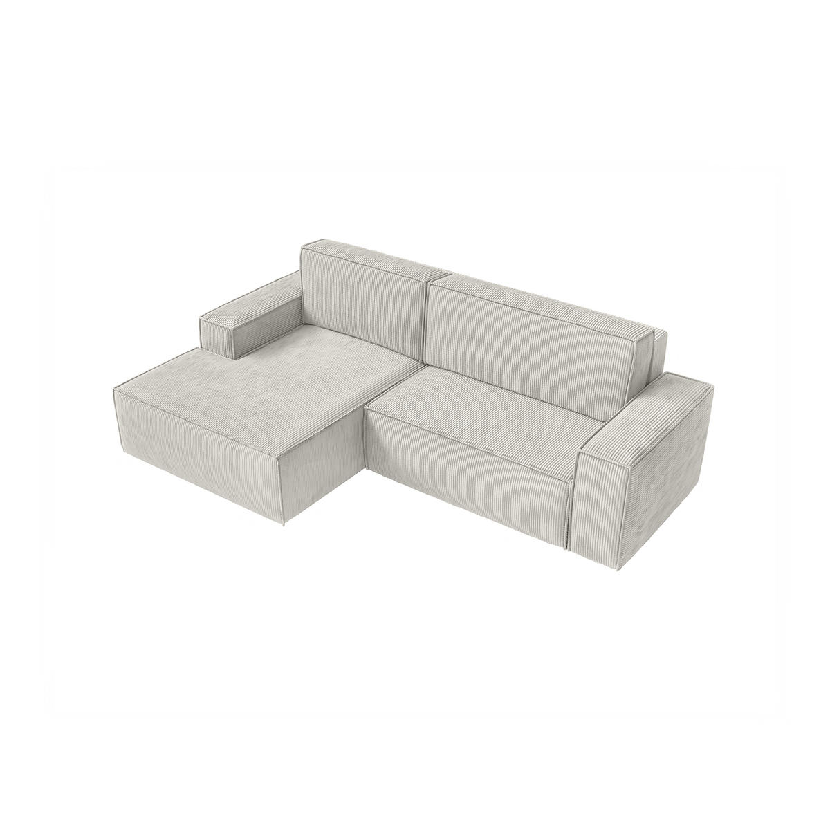 ECKSOFA Kokko mit Schlaffunktion, Cremeweiß - Creme, Textil (267/167cm) - Fedve
