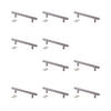 MÖBELGRIFFE Orlando, L336mm, 256mm Achsenabstand, Stahl, Nickel satiniert 10er-set - Silberfarben, Metall (14/5/37.5cm) - EMUCA