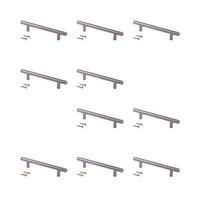 MÖBELGRIFFE Orlando, L274mm, 224mm Achsenabstand, Stahl, Nickel satiniert 10er-set - Silberfarben, Metall (14/5/30cm) - EMUCA