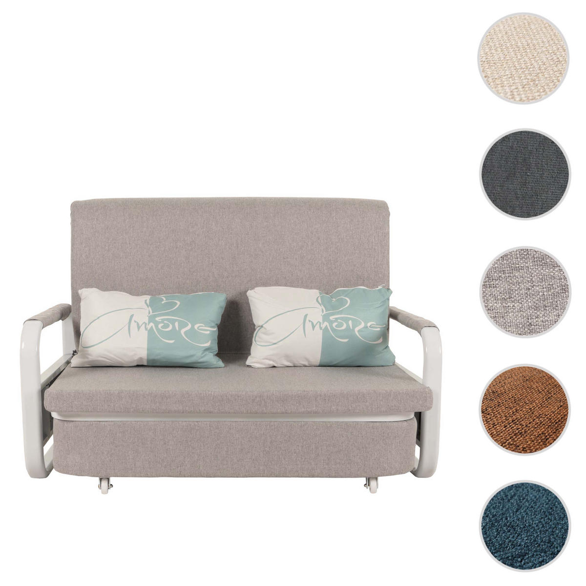 SCHLAFSOFA Grau - Grau, Textil (130/71/185cm) - MCW