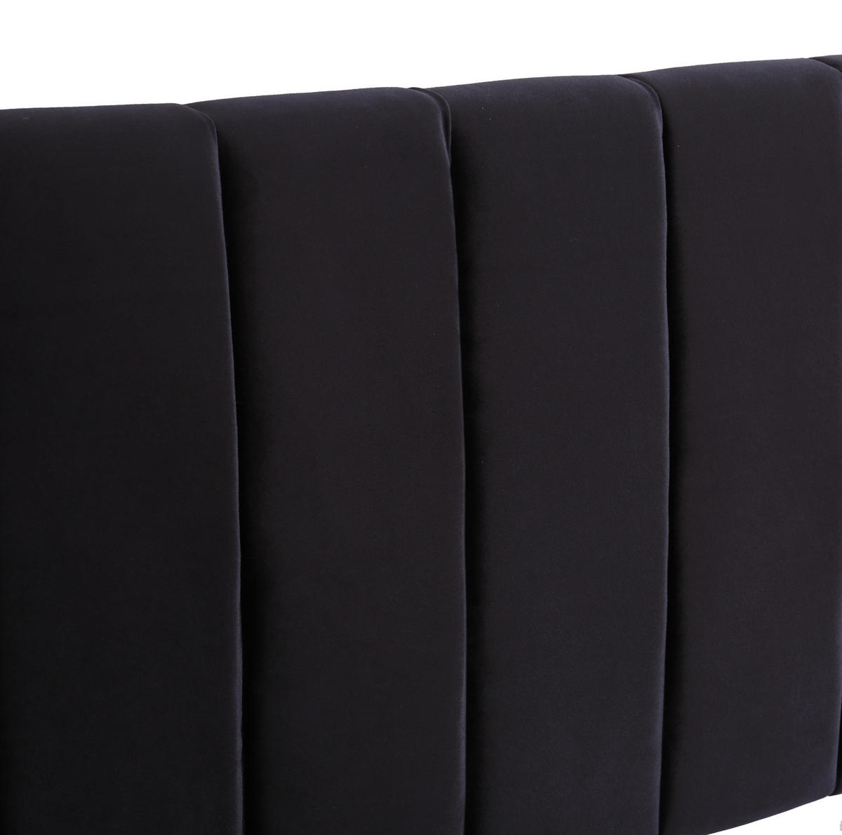 BETT mit 2 Schubladen und Lattenrost 160x200 cm Samt Schwarz - Schwarz, Holzwerkstoff (160/200cm) - Beauniv