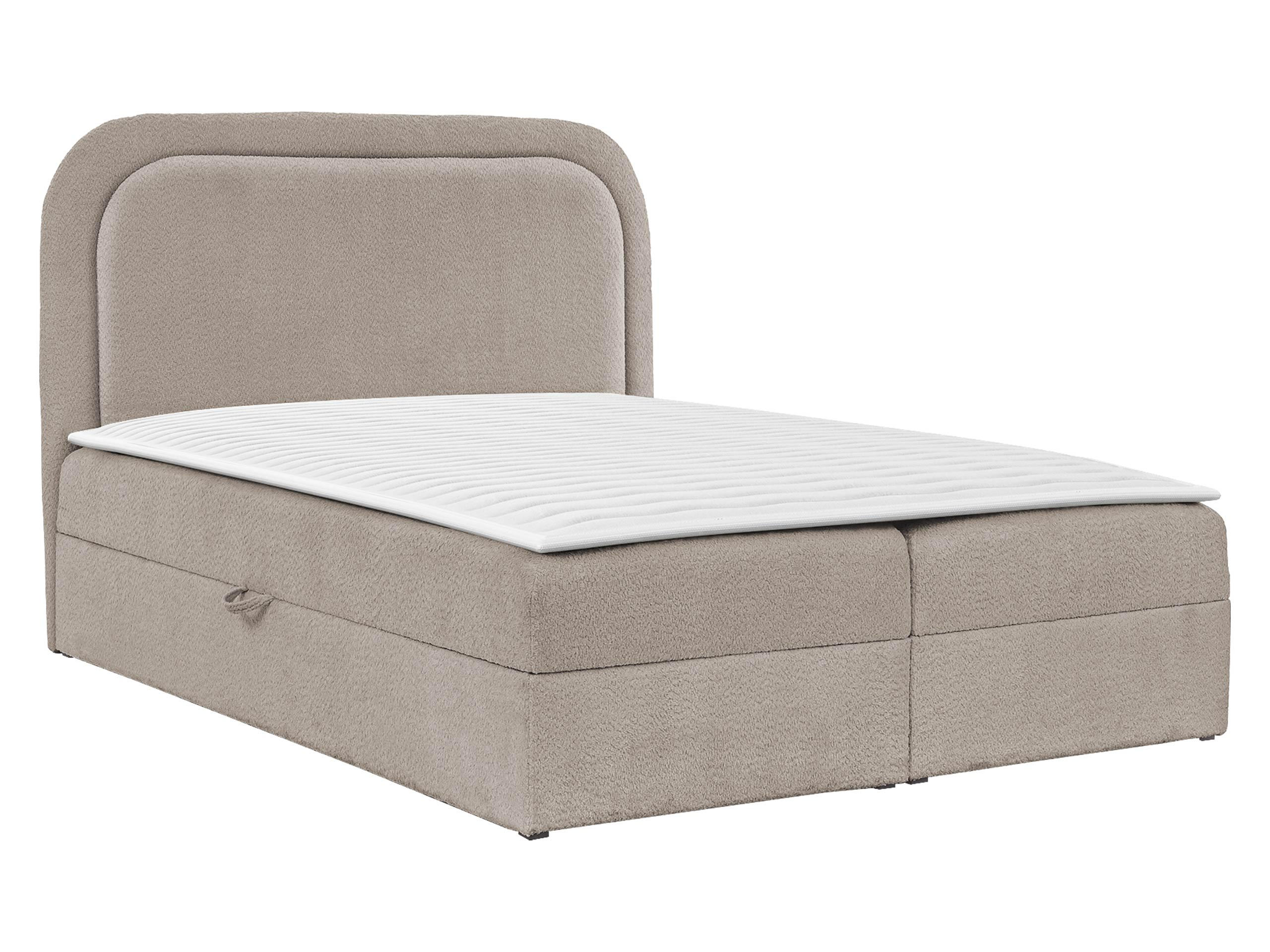 Mirjan24 Boxbett Hellbraun 200x200 cm