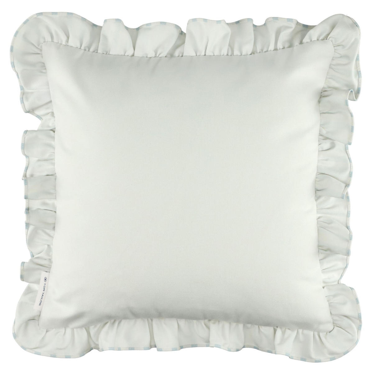 KISSENHÜLLE VOLANT - Hellblau, Textil (45/45cm) - Tom Tailor