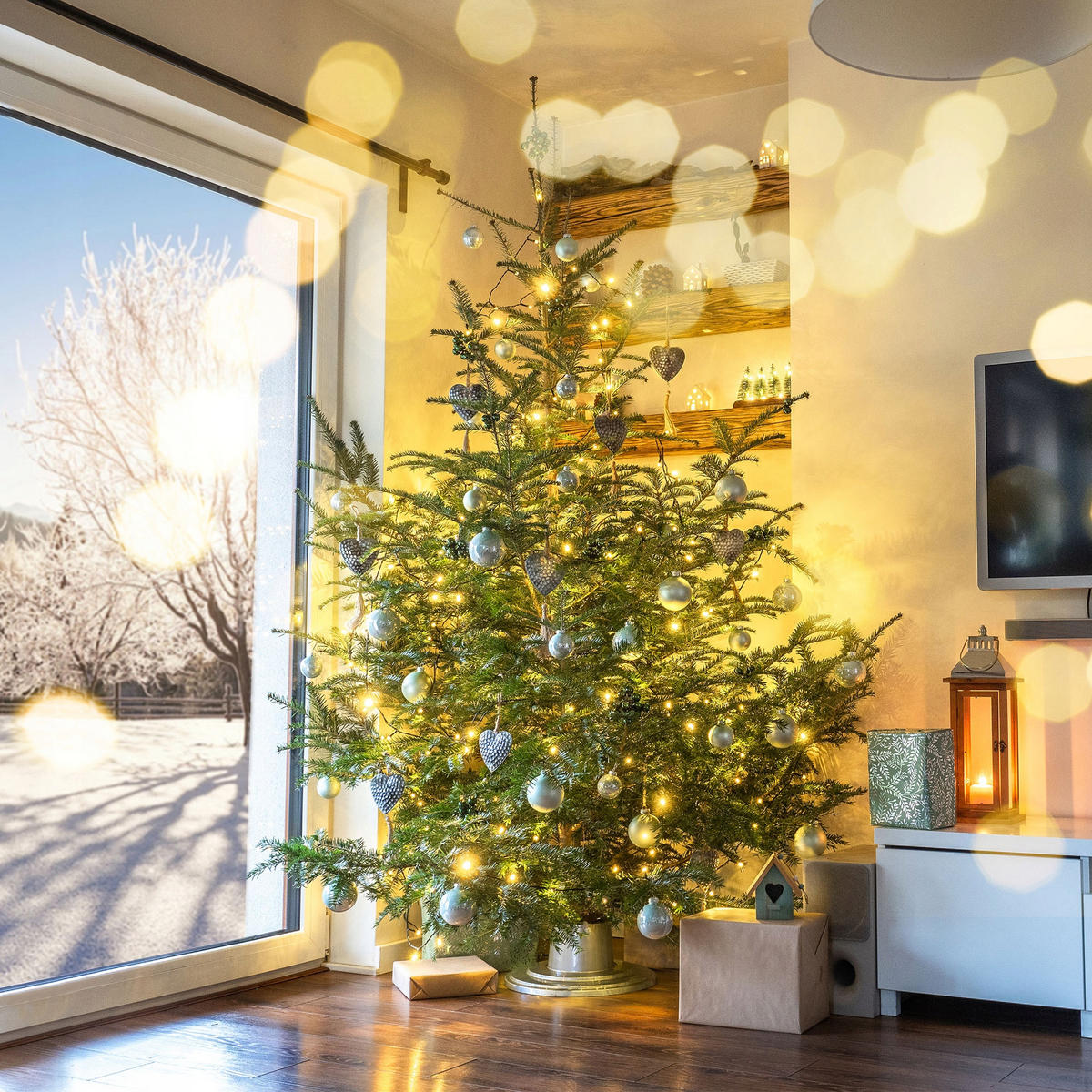 KADAX Christbaumständer Christbaumständer 2m Silber - Silberfarben, Kunststoff (15.5cm) - KADAX