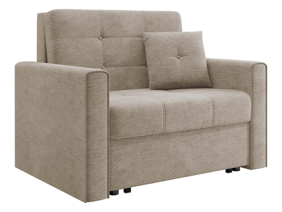 SCHLAFSOFA Viva Lux I - Hellbraun, Holz/Textil (103/85/98cm) - MIRJAN24