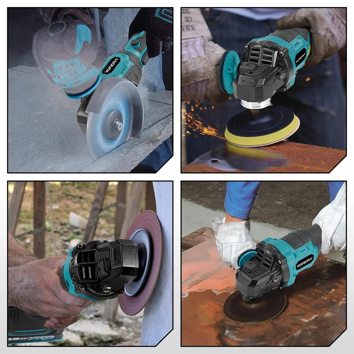 WINKELSCHLEIFER 125mm Blau Bürstenlos Akku Mit 1 Akku - Blau, Kunststoff/Metall (12.5/12.5/32cm) - Kaket