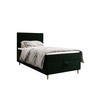 BOXBETT FLO 100x200 Itaka 10, mit Matratze H3, Bonell und Topper, Dunkelgrün - Dunkelgrün, Holz/Textil (100/200cm) - Bedante