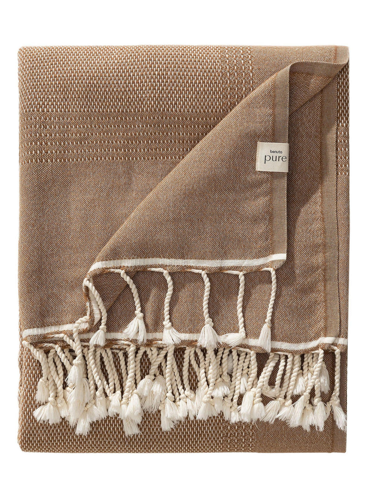 DECKE Olivia Braun 140x200 cm - Braun, Textil (140/200cm) - benuta Pure