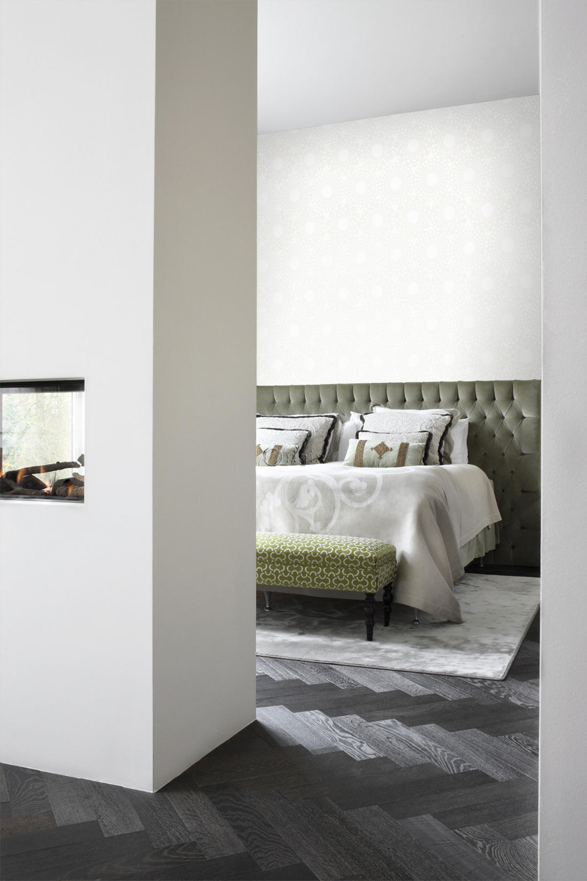 TAPETE grafische Form 53 cm x 10.05 m - Weiß, Papier (53/1000cm) - Origin Wallcoverings