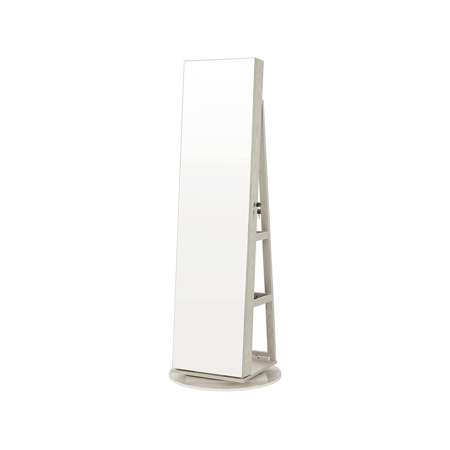 SCHMUCKSCHRANK Abu Dhabi - Weiß, Metall (54.5/162/54.5cm) - Hansiro