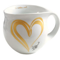 KAFFEEBECHER XXL Heart gold - Multicolor, Keramik (0.28L) - Luigi Colani Porzellan