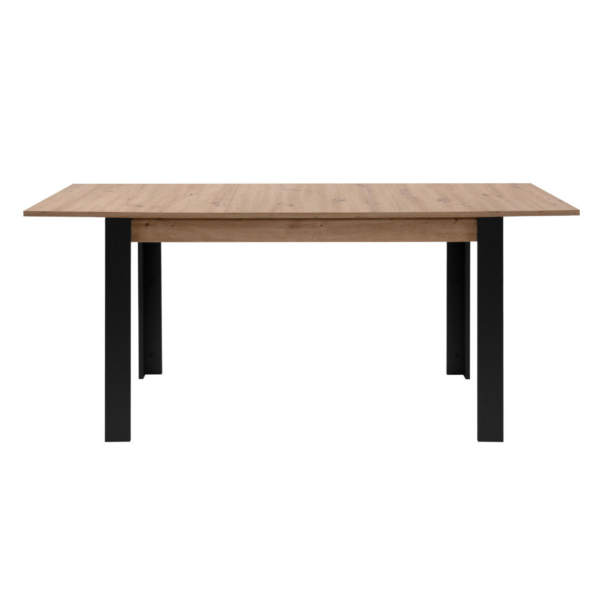 ESSTISCH AUSZIEHBAR artisan-eiche schwarz 75/100/80 cm - Eschefarben, Holzwerkstoff (86/80/75cm) - Calicosy