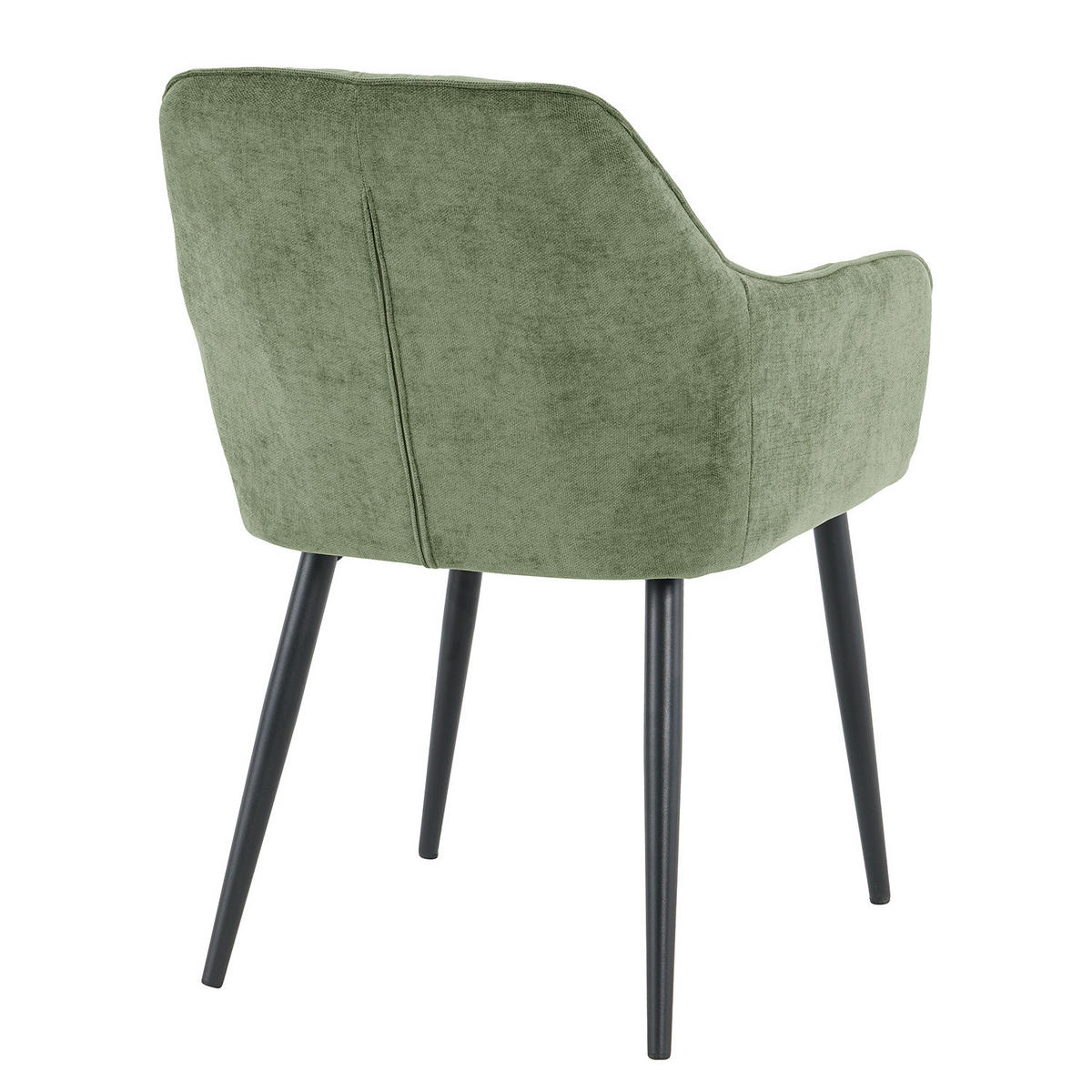 ARMLEHNENSTUHL - Bouclé / Eisen, 2er-Set - Grün, Metall (49/85/59cm) - home24