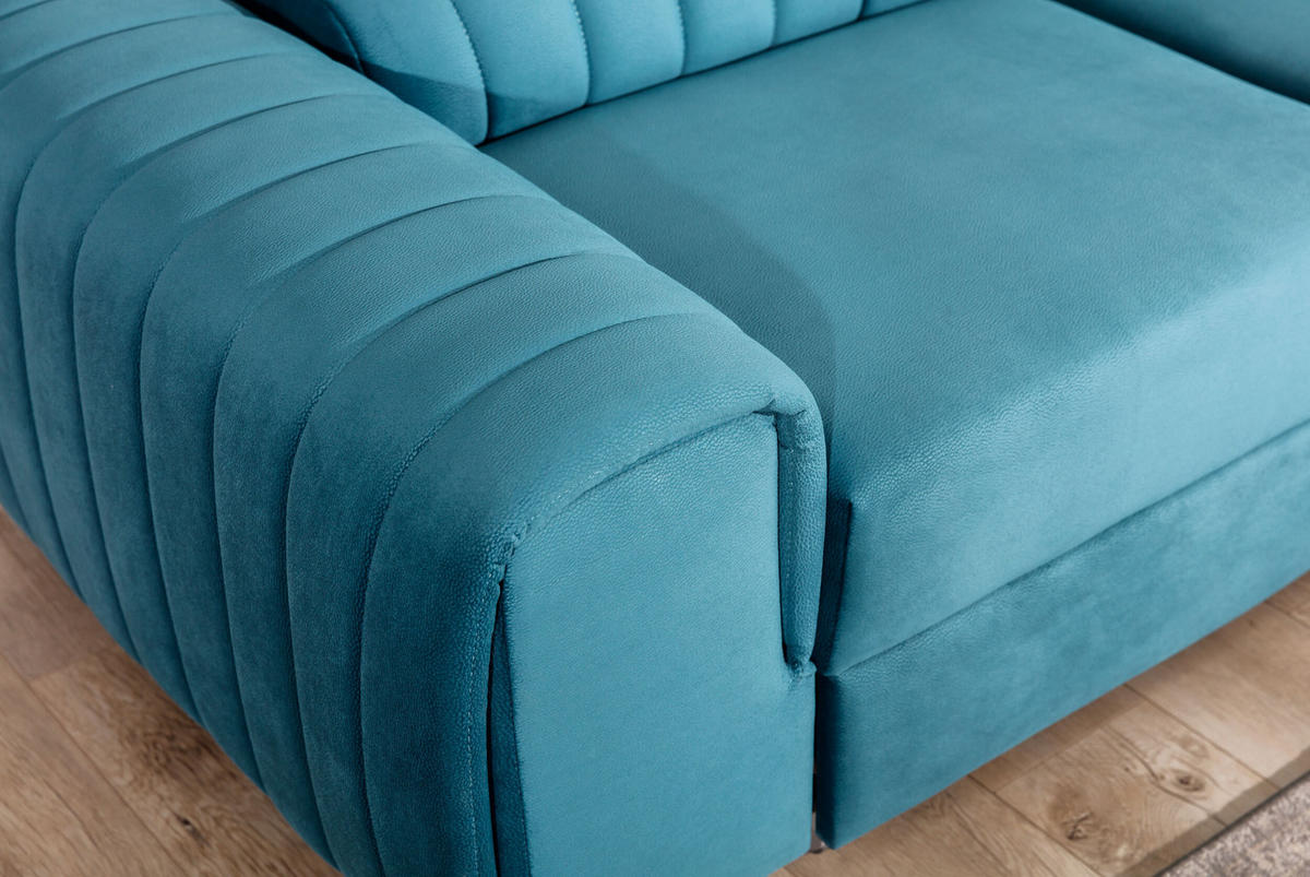 ECKSOFA - OLIVIER (Rechts, Lichtgrau) - Hellgrau, Textil (275/205cm) - Möblo