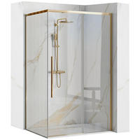 DUSCHKABINE Rea Solar Gold 120x90 - Goldfarben, Glas (90/118.5/195cm) - REA