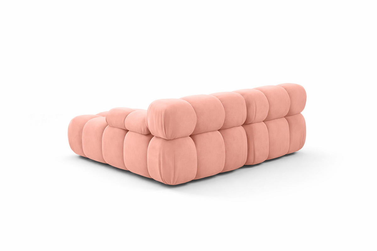 ECKSOFA L-form Mini Modular, Veloursstoff Salvador, Rosa, Links, Selia - Rosa, Holz (190/160cm) - Kaiser Möbel