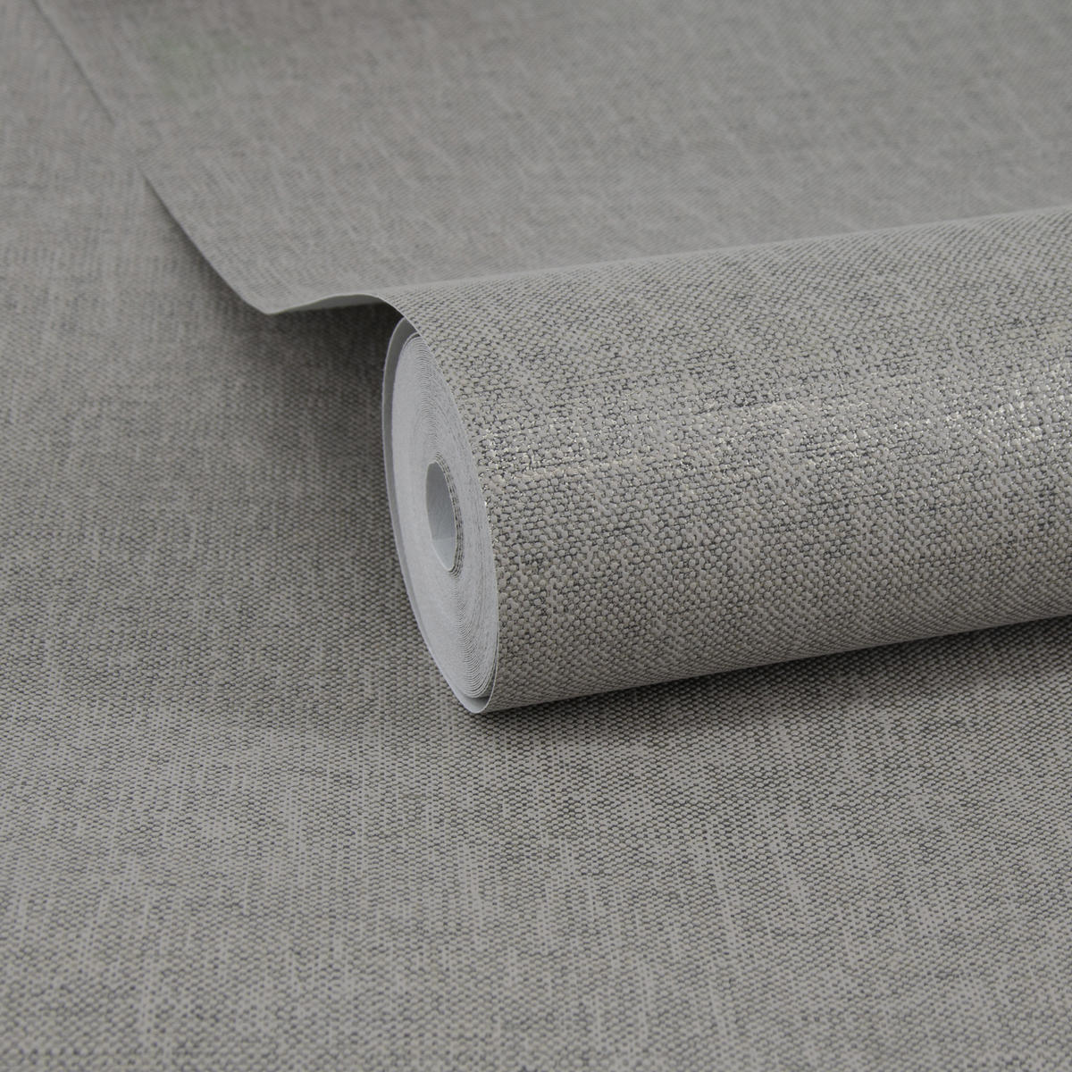 VLIESTAPETE - Leinen Shimmer warmes Grau - Grau, Papier/Kunststoff (52/1000cm) - Superfresco Easy