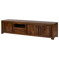 TV-BOARD Sheesham 235x50x56 braun lackiert METRO LIFE #139 - Braun, Holz (235/56/50cm) - Massivmoebel24