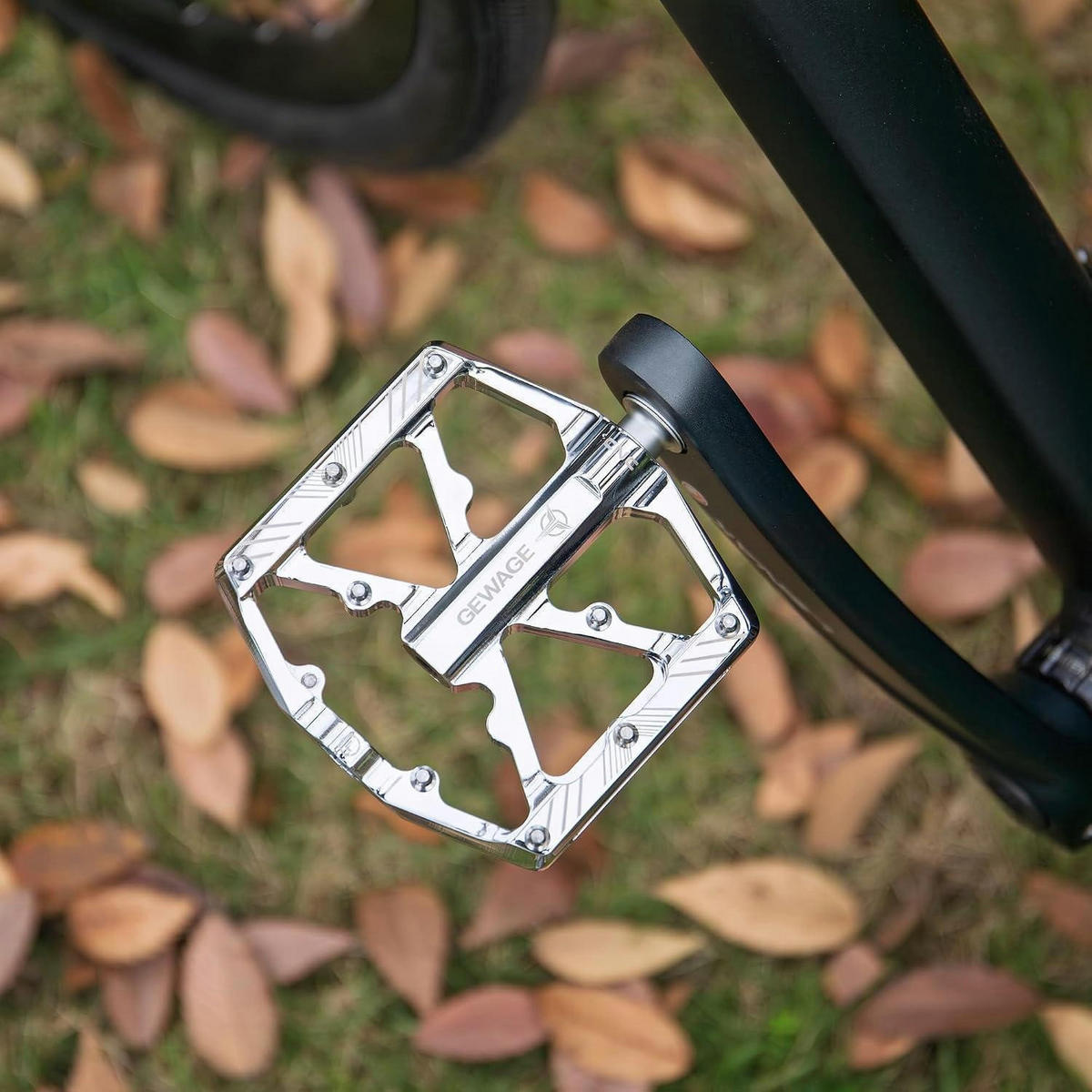 FAHRRADPEDALE mit Reflektoren Aluminium Silber - Silberfarben, Metall (10.1/1.5/11.8cm)