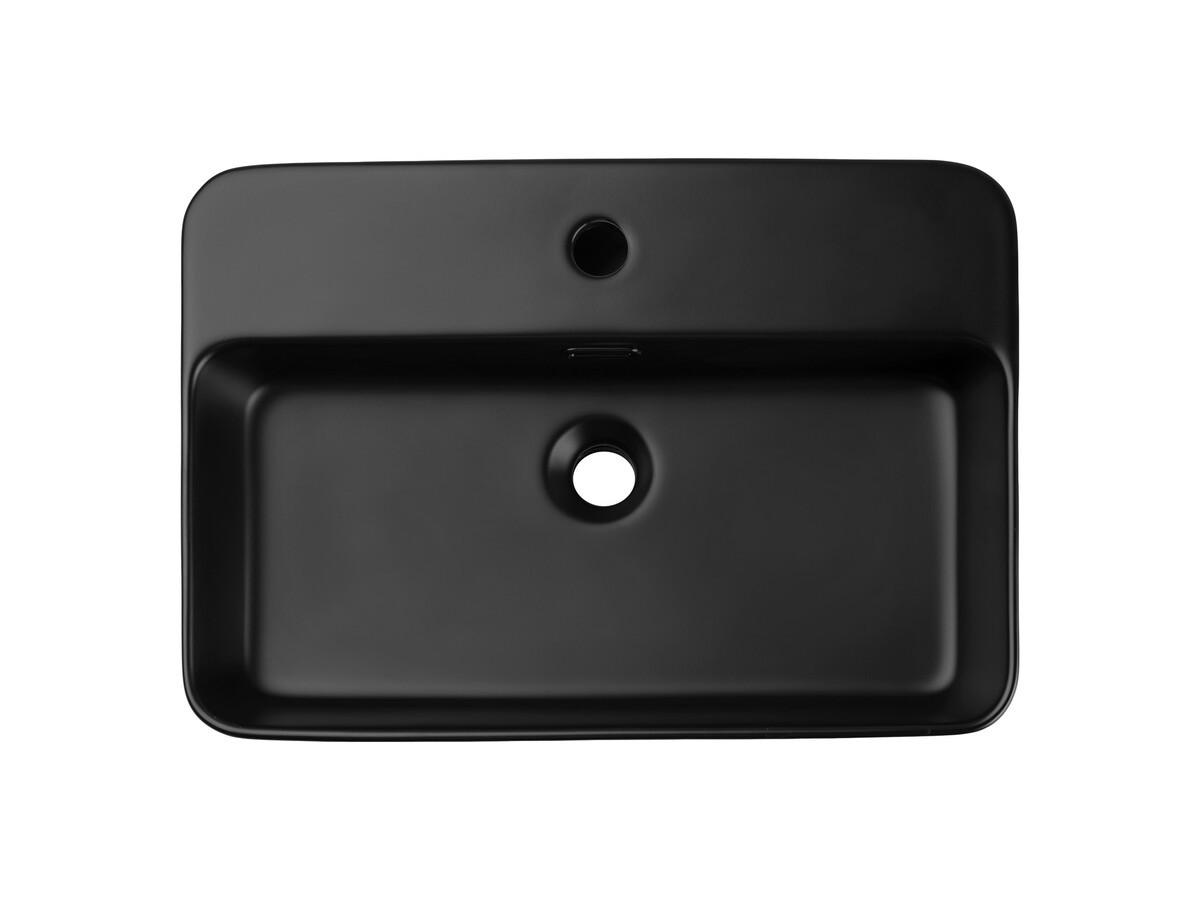 AUFSATZWASCHBECKEN 55 cm - TRUST 2 BM292 in Schwarz/Matt - Schwarz, Keramik (55/12/38cm)