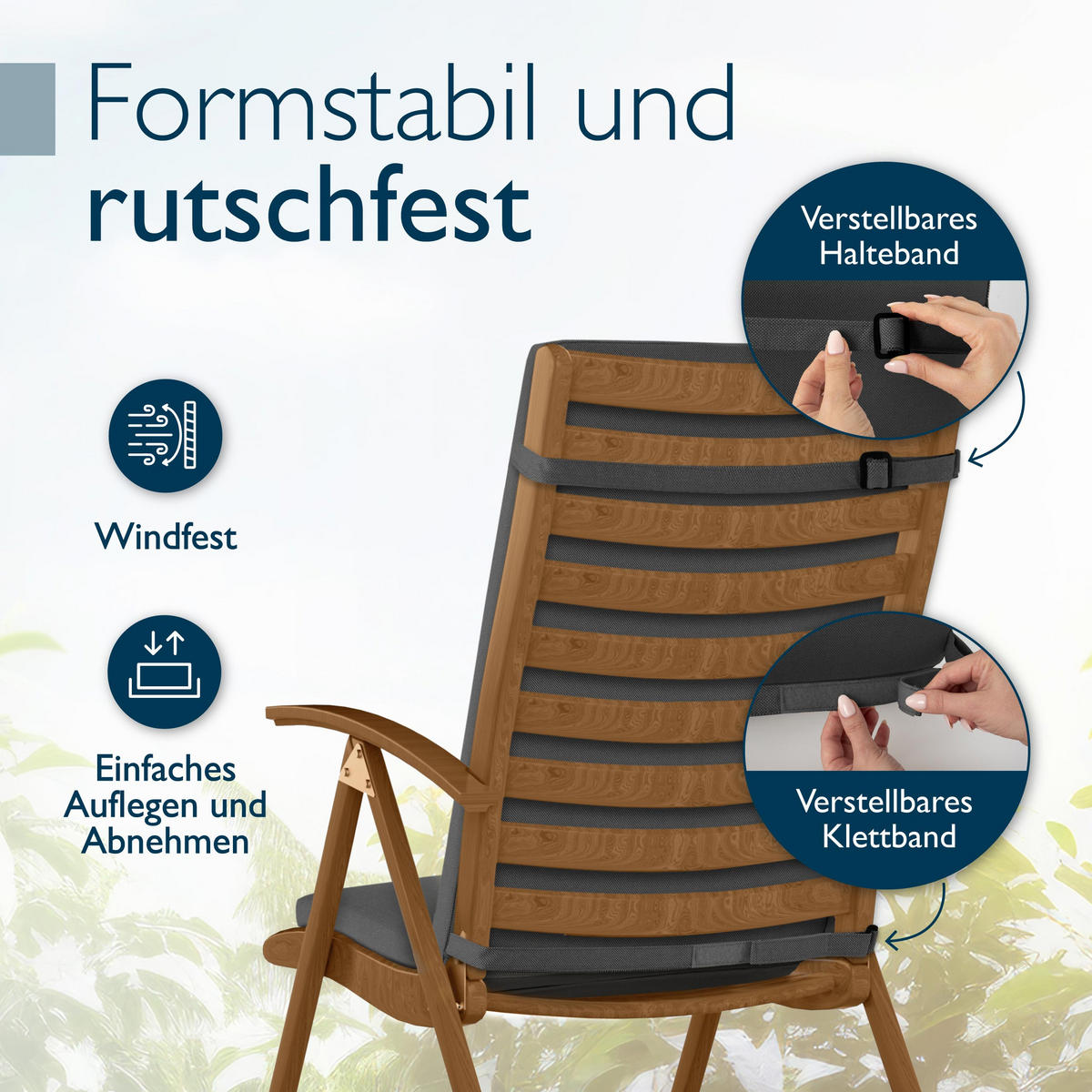 HOCHLEHNERAUFLAGE QD-HL 122/48/5,5cm Anthrazit - Anthrazit, Textil (48/5/122cm) - Beautissu 