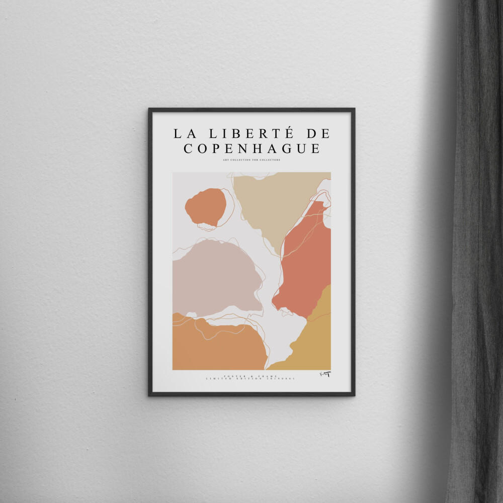POSTER mit Rahmen Poster & Frame - Collection - La Liberté De Copenhague - 2019 001 - Multicolor/Schwarz, Holz/Papier (70/100cm) - Poster&Frame