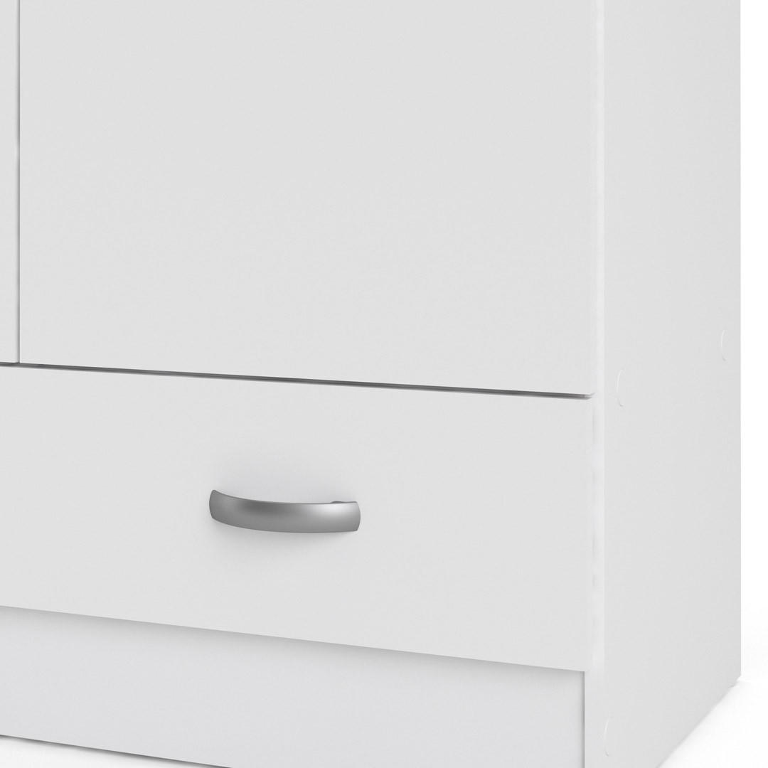 ebuy24 Kleiderschrank Weiß 80x171x36 cm