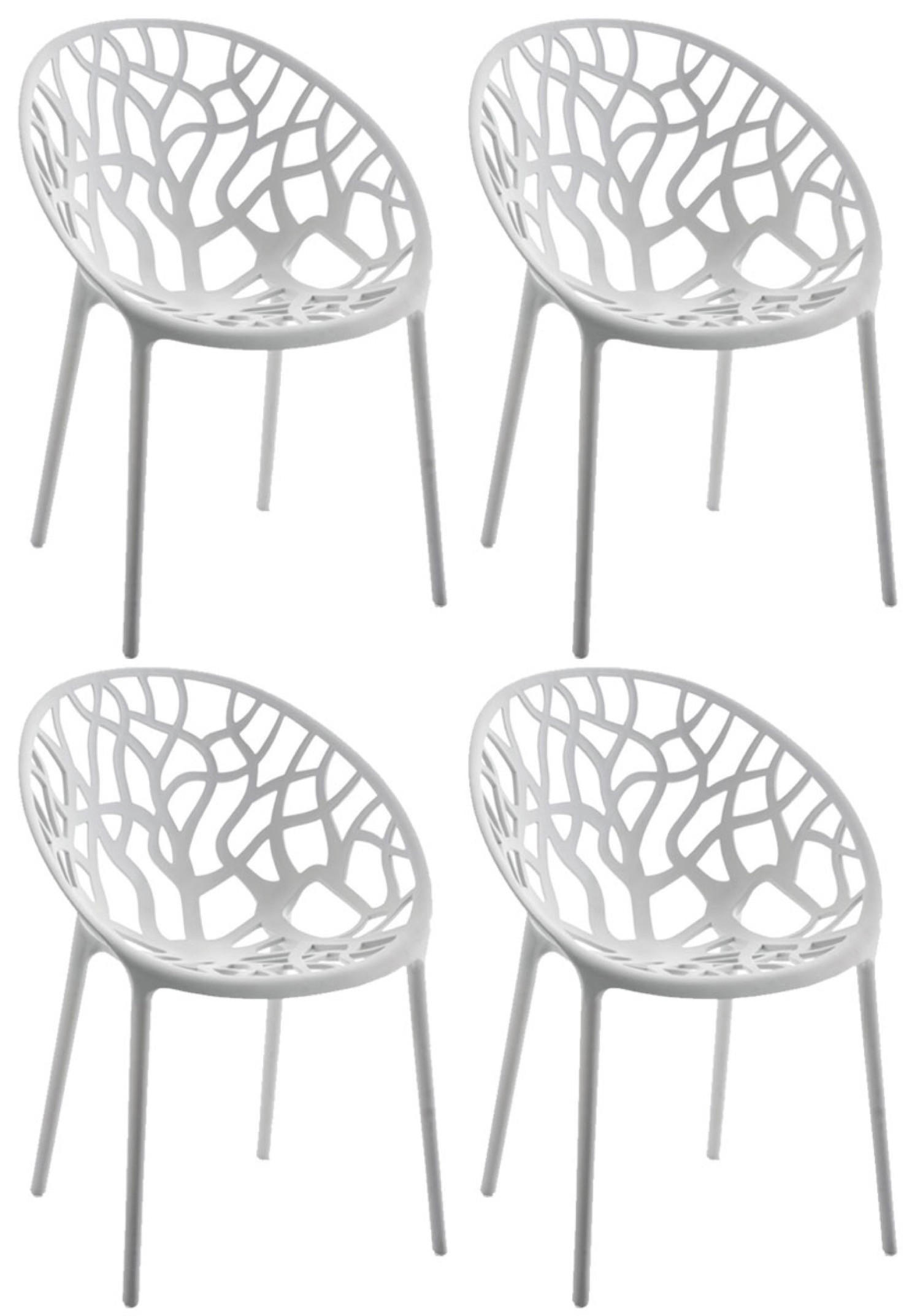 STUHL Holle - 2er Set hellgrau - Grau, Kunststoff (59/60/80cm) - TPFLiving