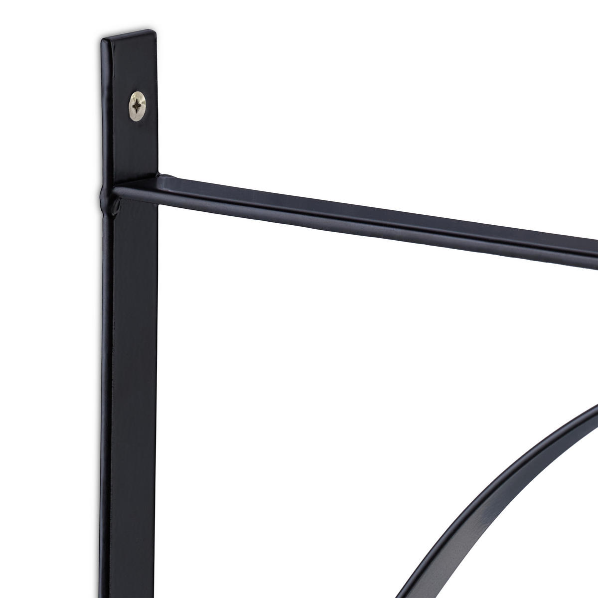 2XBLUMENAMPELHALTERUNG - Schwarz, Metall (30/28/2cm) - Relaxdays