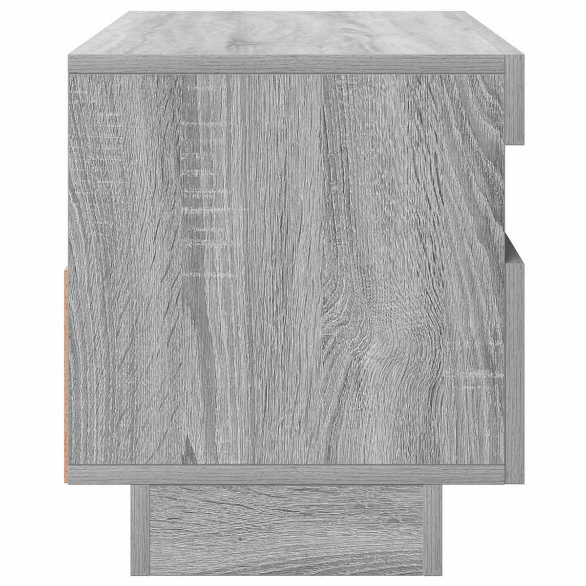 LOWBOARD mit Led-Leuchten 80/35/40 cm aus Holzwerkstoff in Grau Sonoma Dekor - Silbereichenfarben, Holz (80/40/35cm) - vidaXL